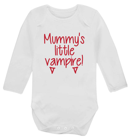 Mummy's little vampire baby vest long sleeved white 6-12 months