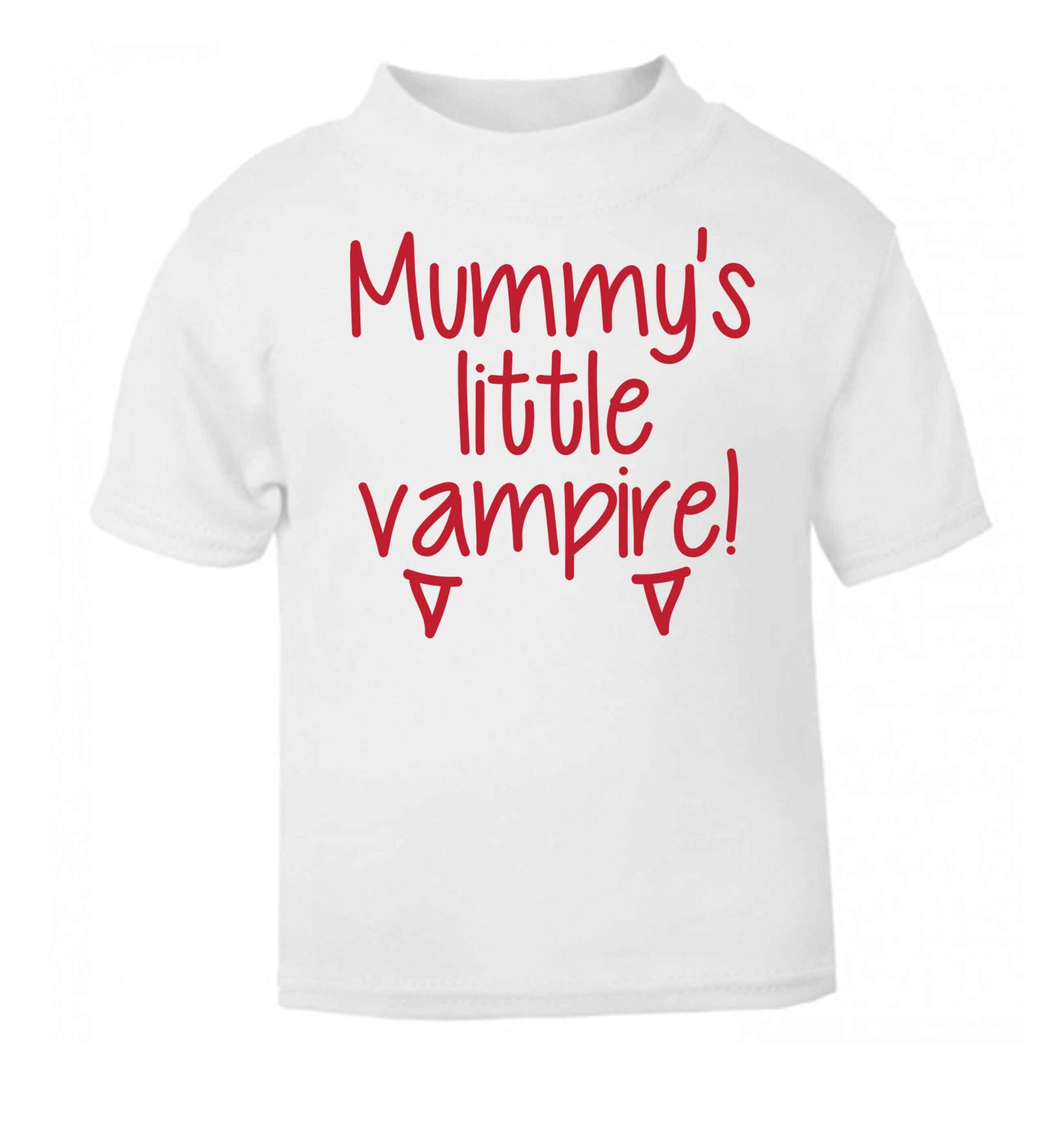 Mummy's little vampire white baby toddler Tshirt 2 Years