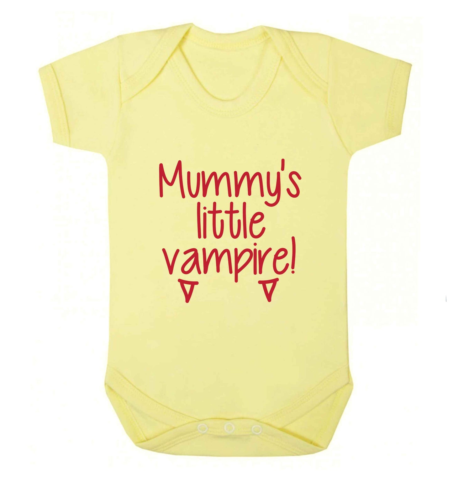 Mummy's little vampire baby vest pale yellow 18-24 months