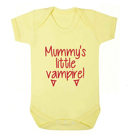 Mummy's little vampire baby vest pale yellow 18-24 months