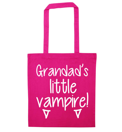 Grandad's little vampire pink tote bag