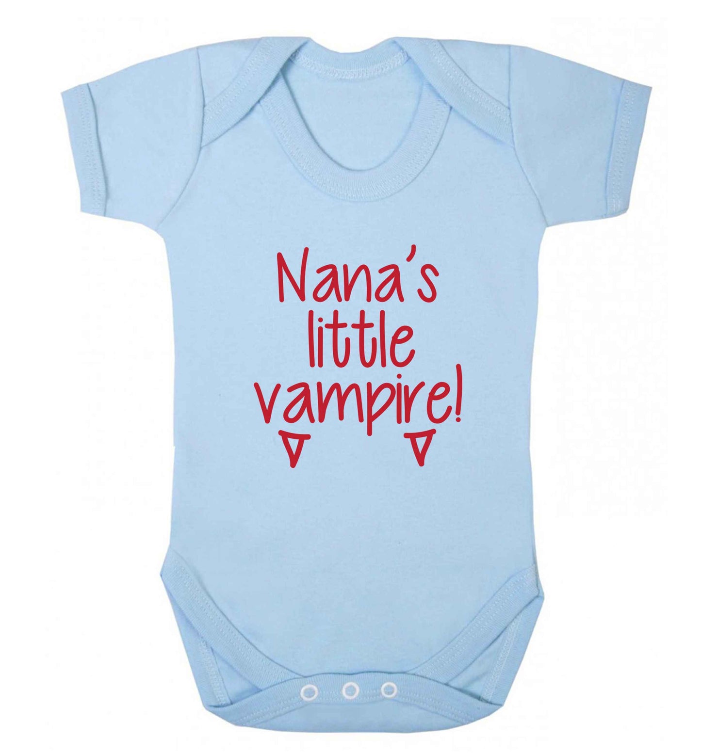 Nana's little vampire baby vest pale blue 18-24 months