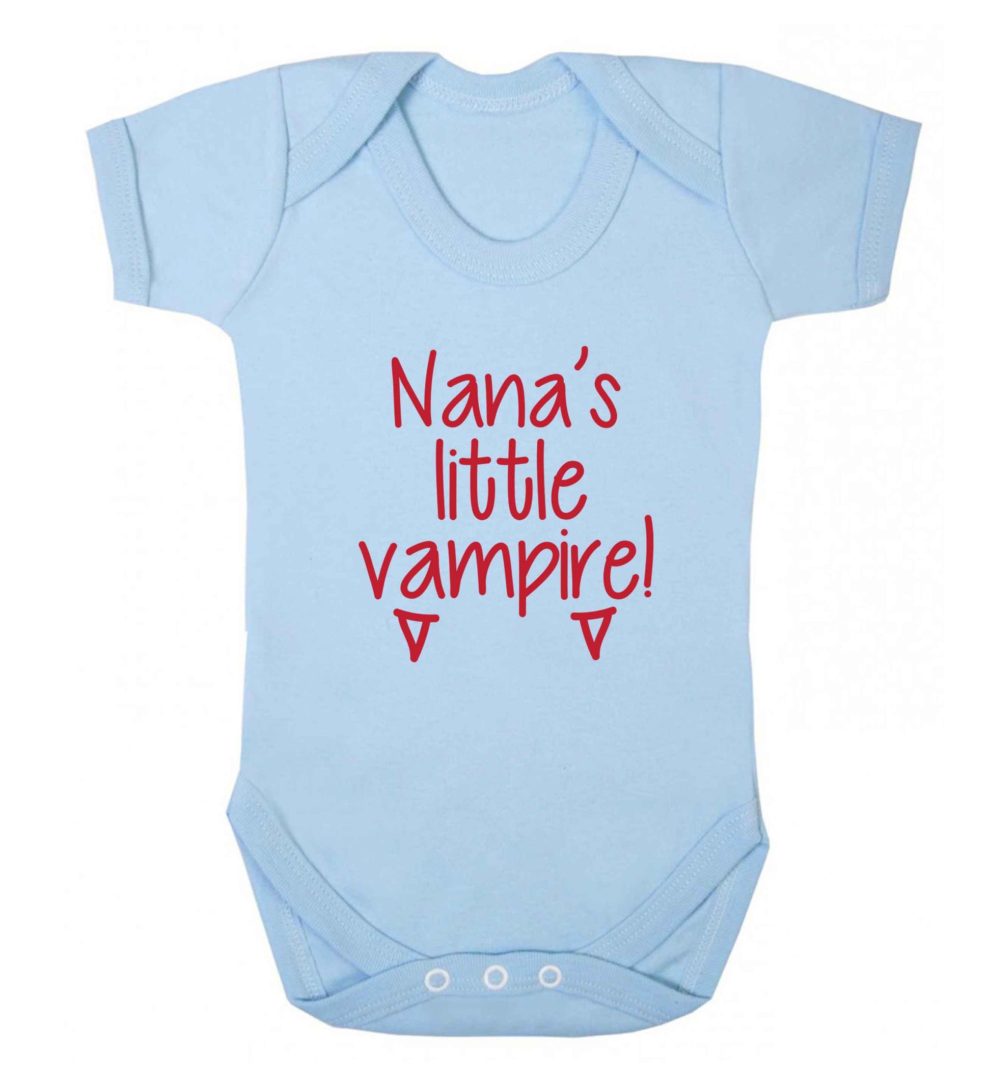 Nana's little vampire baby vest pale blue 18-24 months