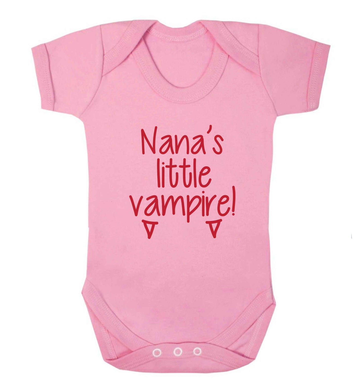 Nana's little vampire baby vest pale pink 18-24 months
