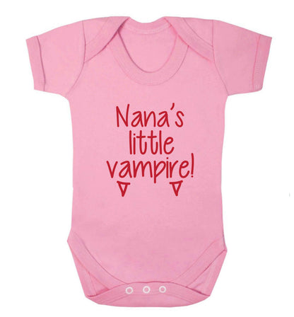 Nana's little vampire baby vest pale pink 18-24 months