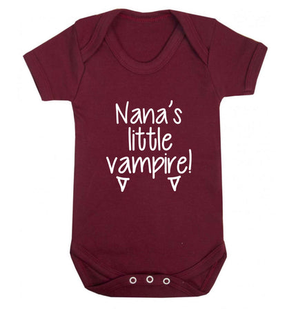 Nana's little vampire baby vest maroon 18-24 months