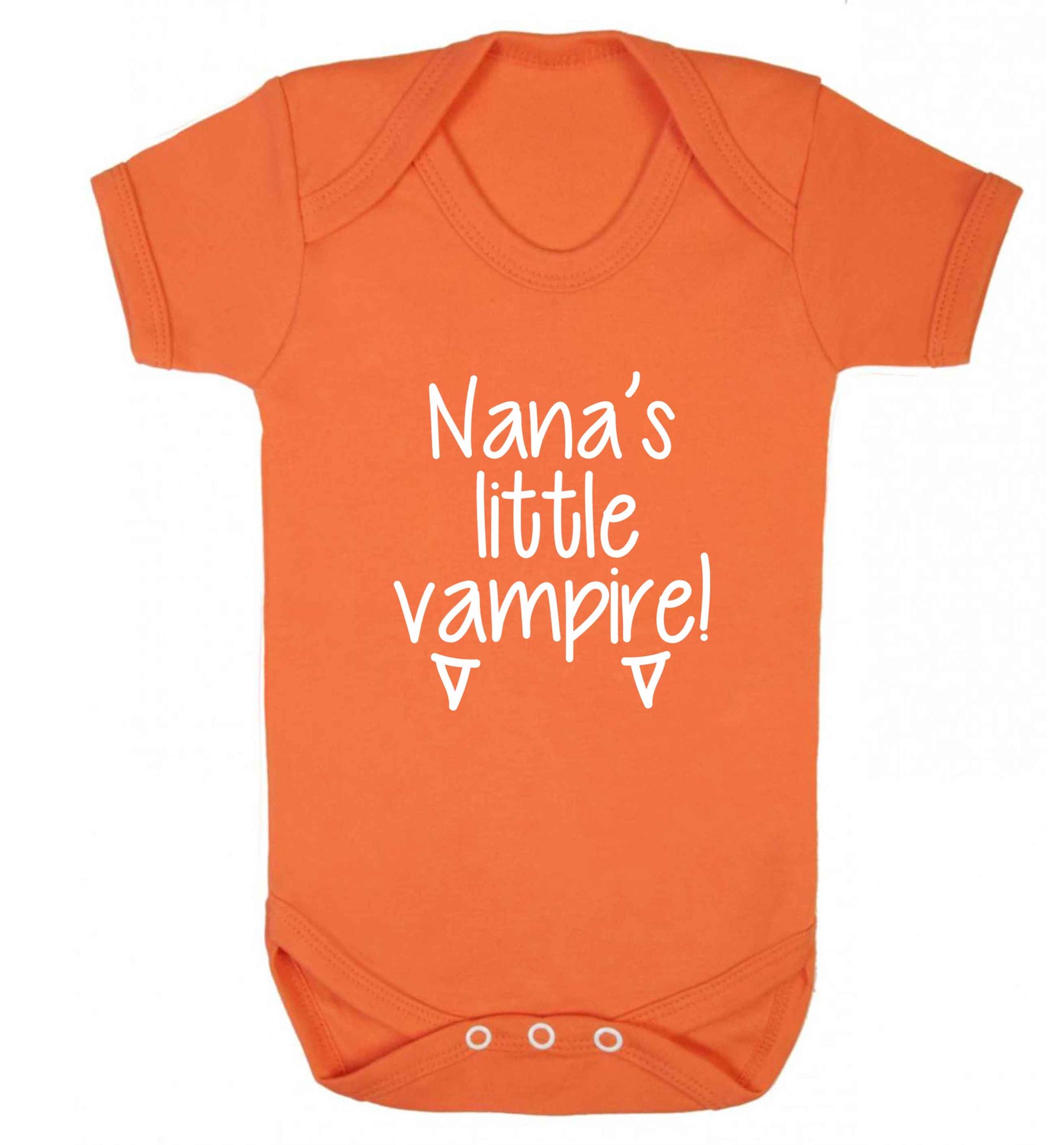 Nana's little vampire baby vest orange 18-24 months