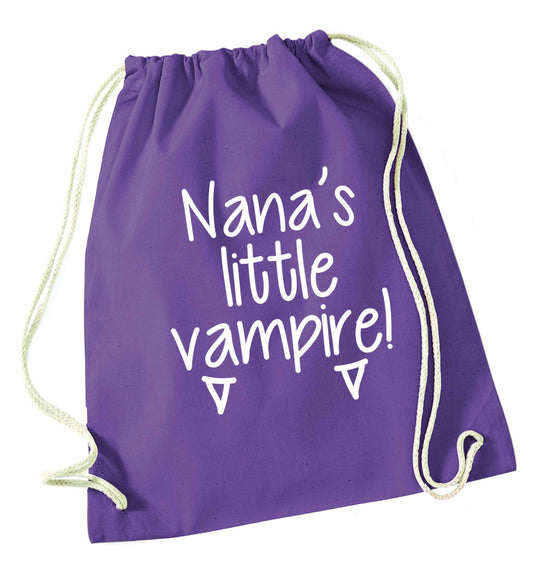Nana's little vampire purple drawstring bag
