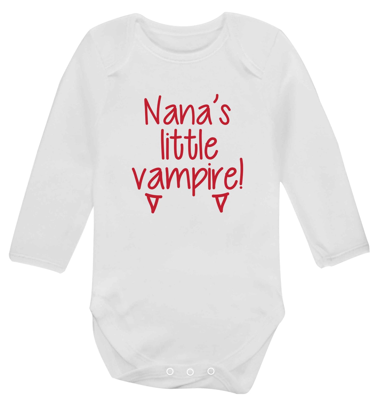 Nana's little vampire baby vest long sleeved white 6-12 months