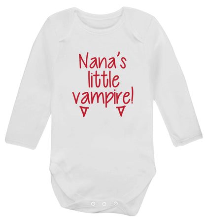 Nana's little vampire baby vest long sleeved white 6-12 months