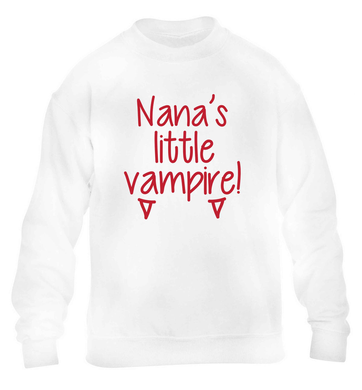Nana's little vampire children's white sweater 12-13 Years