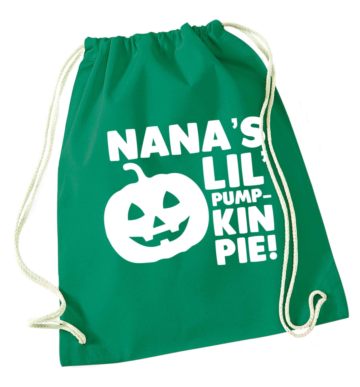 Nana's lil' pumpkin pie green drawstring bag