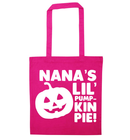 Nana's lil' pumpkin pie pink tote bag
