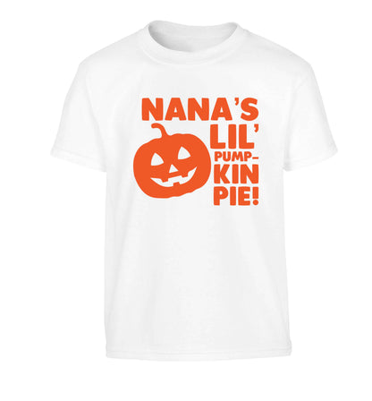 Nana's lil' pumpkin pie Children's white Tshirt 12-13 Years
