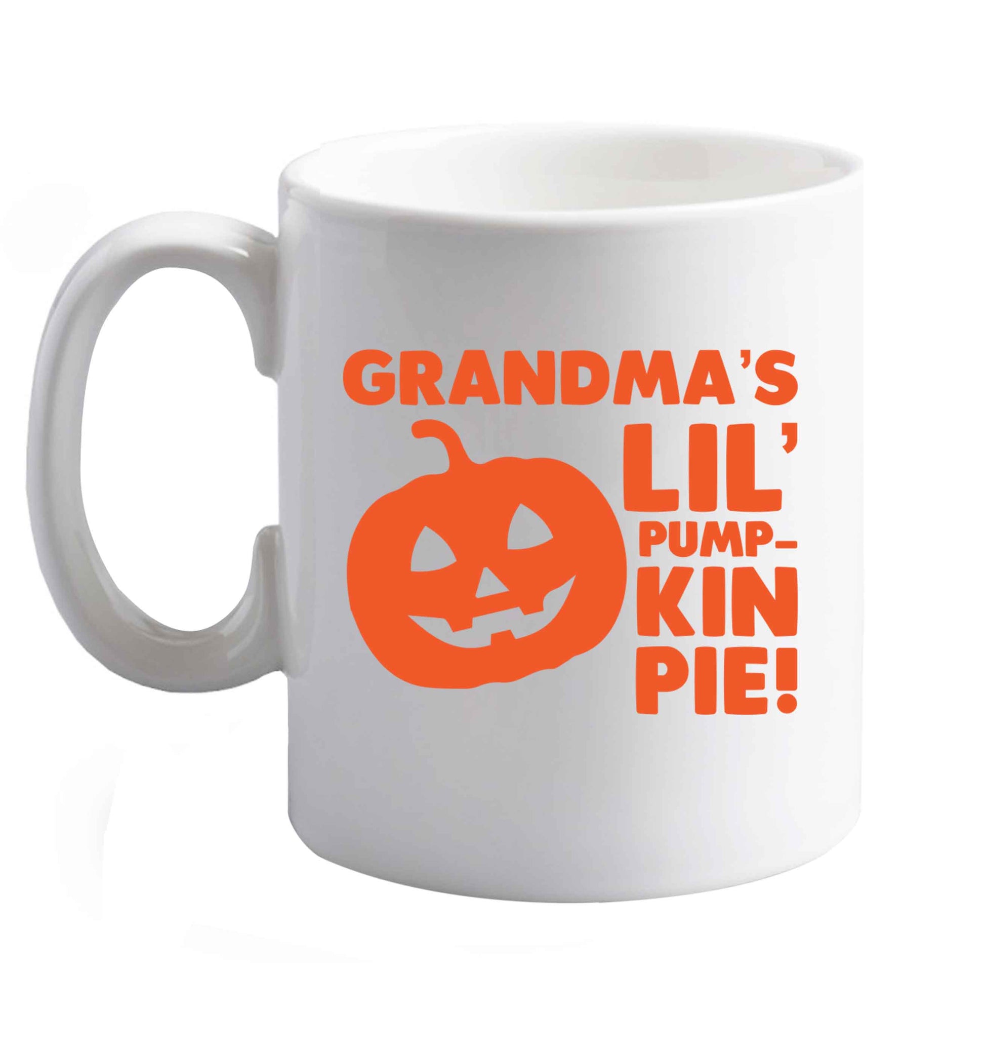 10 oz Favourite Type Pan Pancake ceramic mug right handed