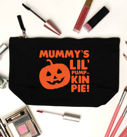 Mummy's lil' pumpkin pie black makeup bag