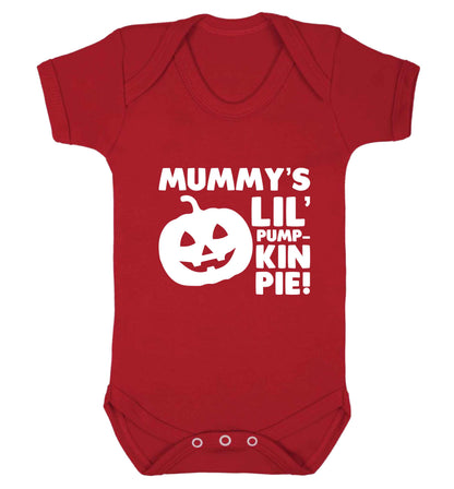 Mummy's lil' pumpkin pie baby vest red 18-24 months