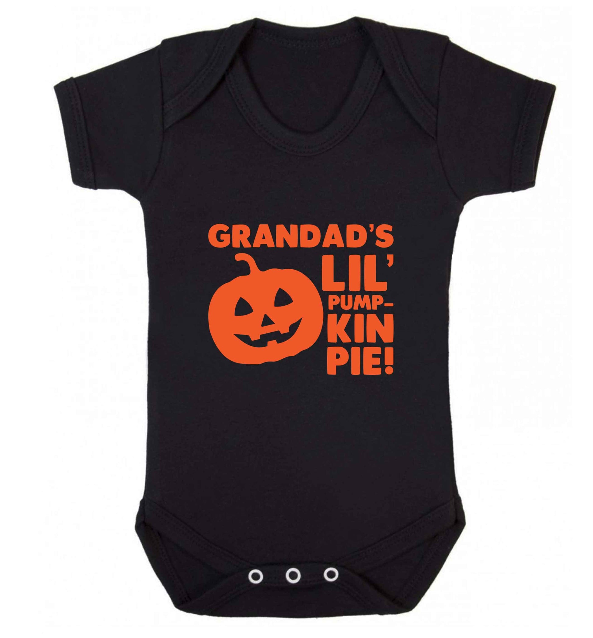 Daddy's lil' pumpkin pie baby vest black 18-24 months