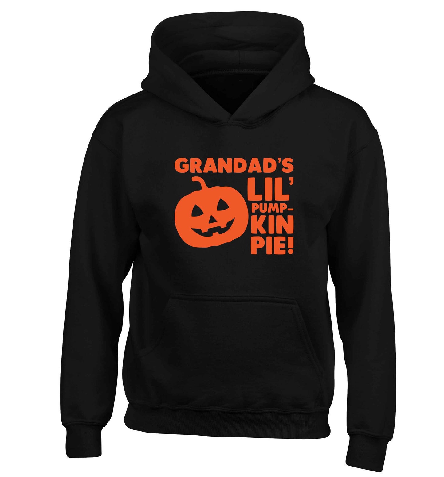 Daddy's lil' pumpkin pie children's black hoodie 12-13 Years