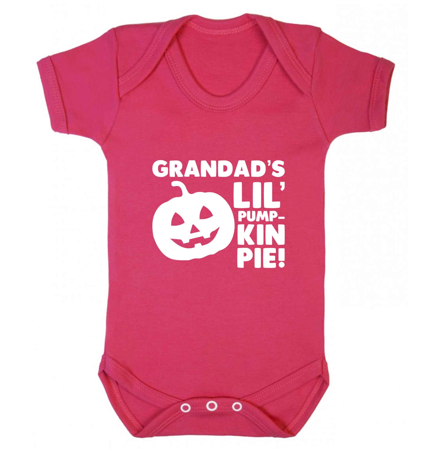 Daddy's lil' pumpkin pie baby vest dark pink 18-24 months