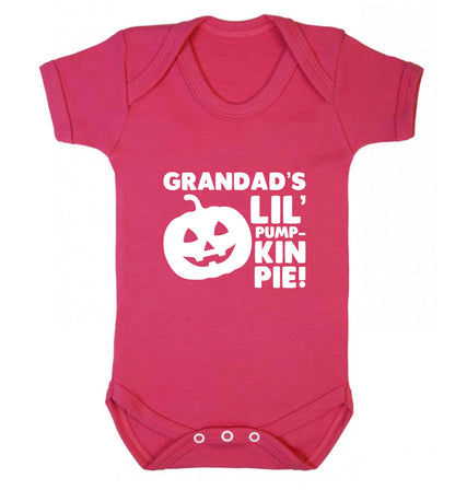 Daddy's lil' pumpkin pie baby vest dark pink 18-24 months