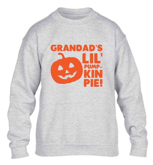 Daddy's lil' pumpkin pie children's grey sweater 12-13 Years