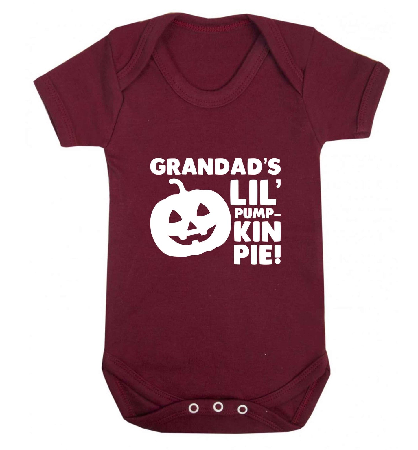 Daddy's lil' pumpkin pie baby vest maroon 18-24 months