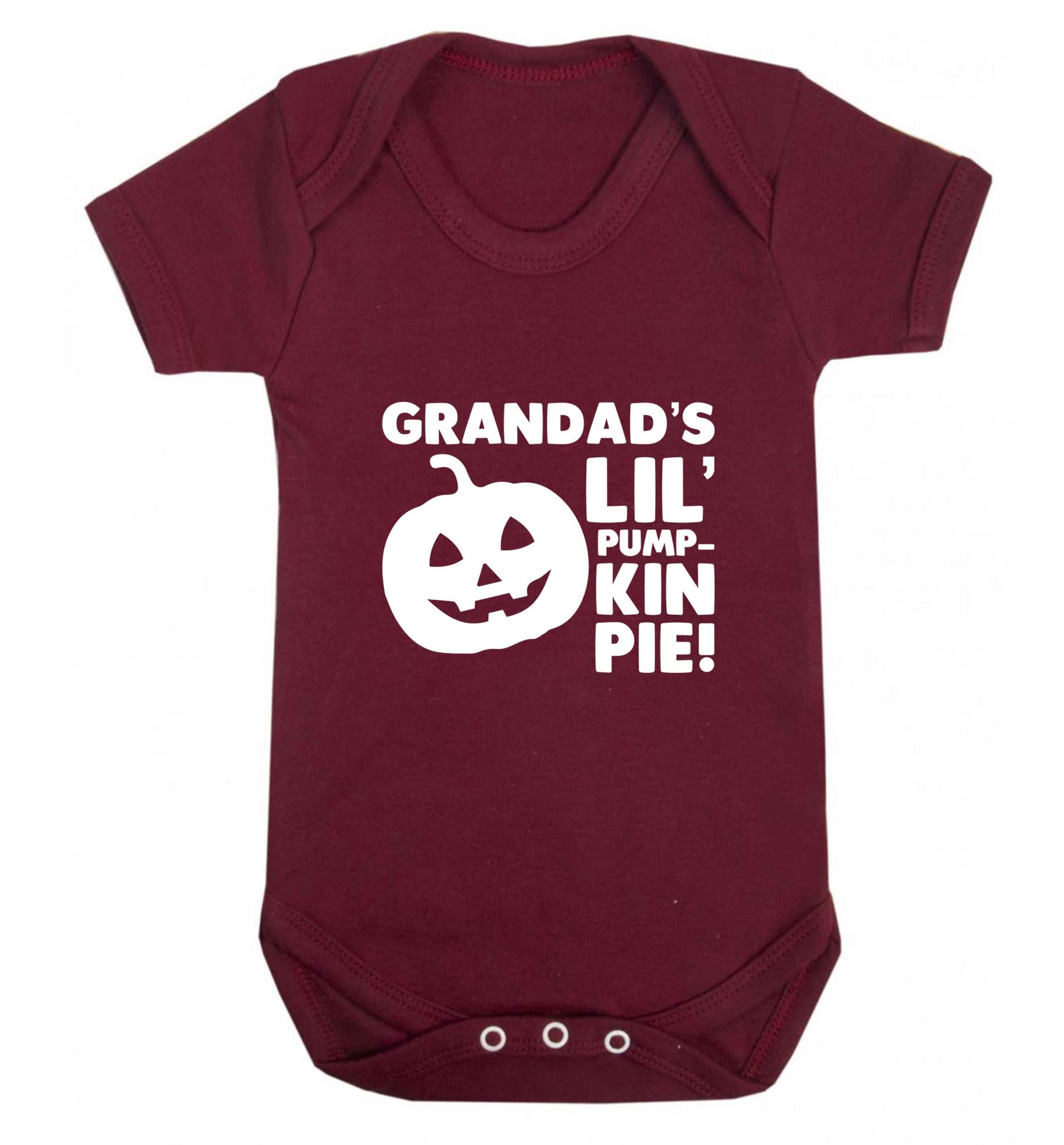Daddy's lil' pumpkin pie baby vest maroon 18-24 months