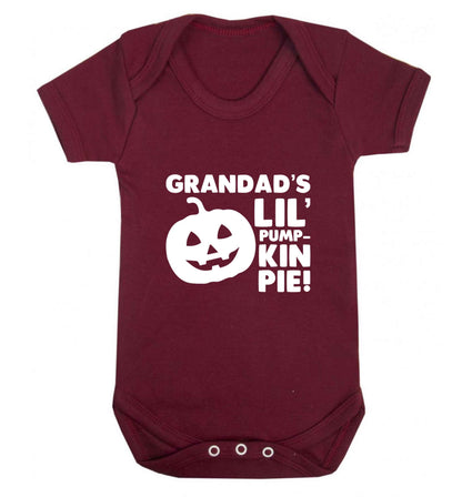 Daddy's lil' pumpkin pie baby vest maroon 18-24 months