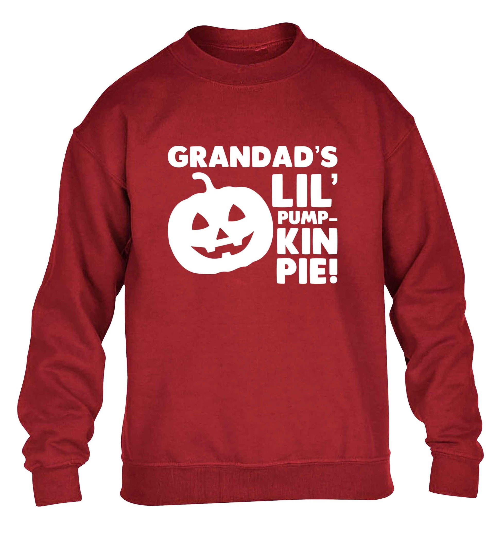 Grandad's lil' pumpkin pie children's grey sweater 12-13 Years