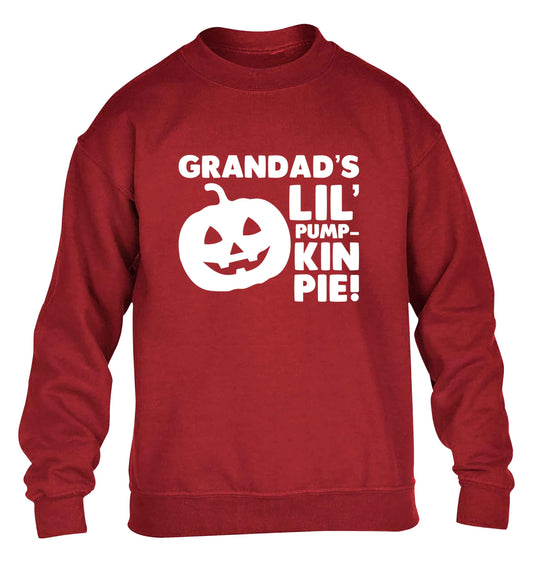Grandad's lil' pumpkin pie children's grey sweater 12-13 Years