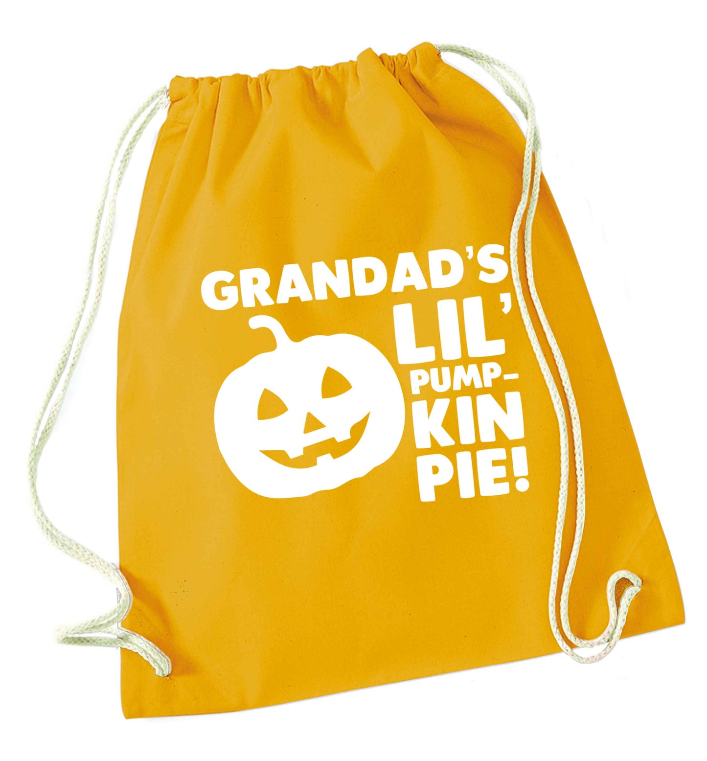 Daddy's lil' pumpkin pie mustard drawstring bag