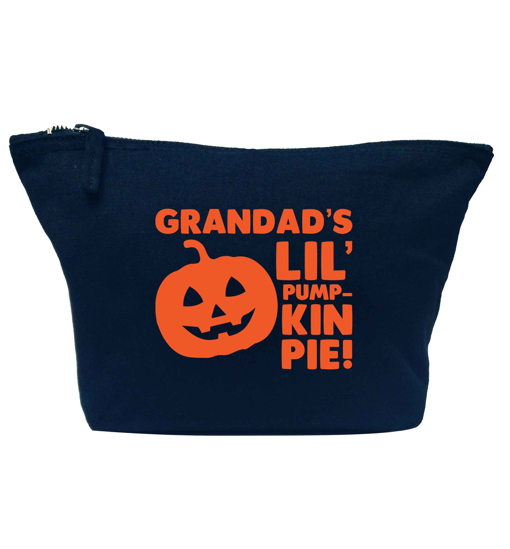 Daddy's lil' pumpkin pie navy makeup bag