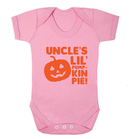Uncle's lil' pumpkin pie baby vest pale pink 18-24 months