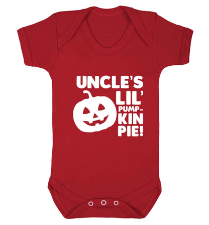 Uncle's lil' pumpkin pie baby vest red 18-24 months