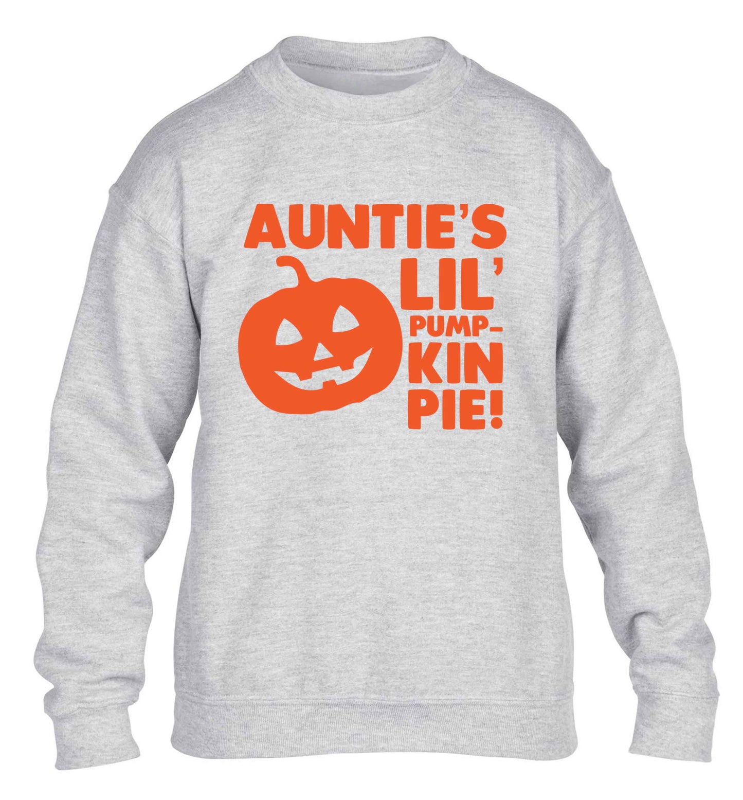 Auntie's lil' pumpkin pie children's grey sweater 12-13 Years