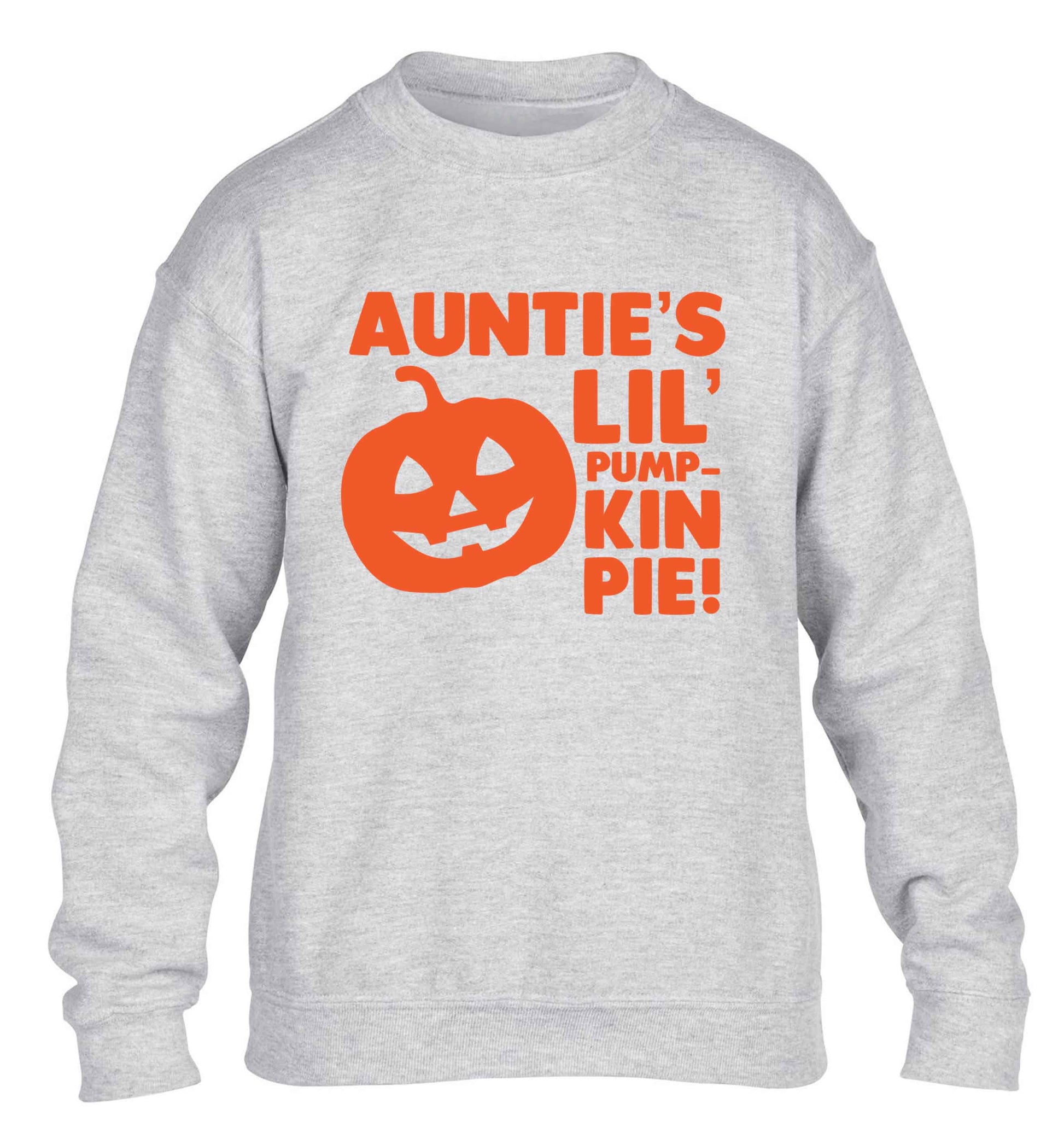Auntie's lil' pumpkin pie children's grey sweater 12-13 Years