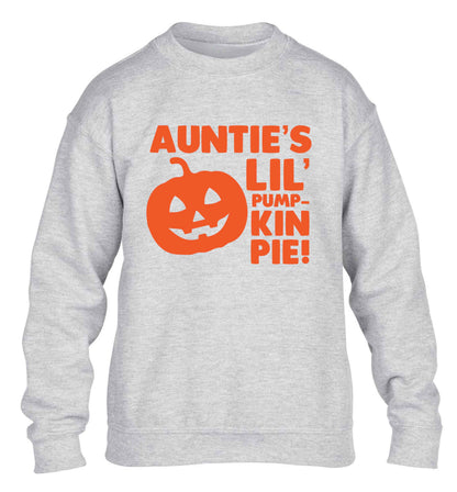 Auntie's lil' pumpkin pie children's grey sweater 12-13 Years