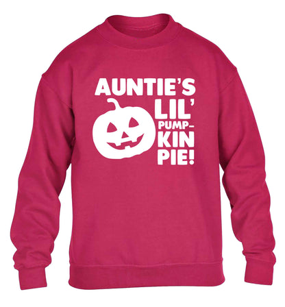 Auntie's lil' pumpkin pie children's pink sweater 12-13 Years