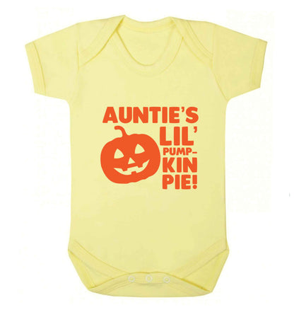 Auntie's lil' pumpkin pie baby vest pale yellow 18-24 months