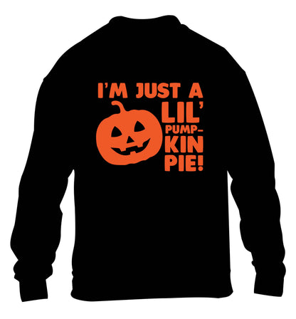 I'm just a lil' pumpkin pie children's black sweater 12-13 Years