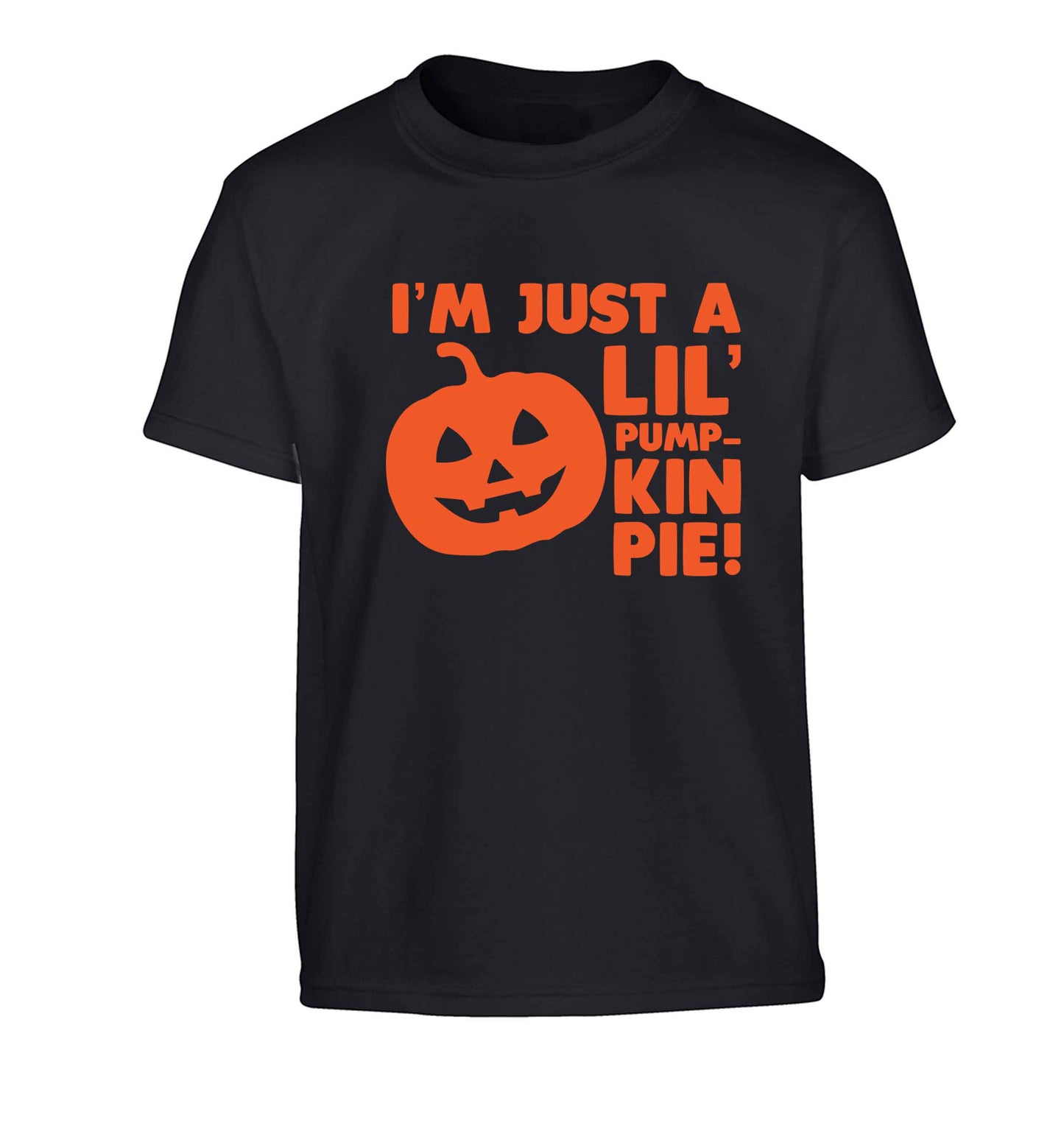 I'm just a lil' pumpkin pie Children's black Tshirt 12-13 Years