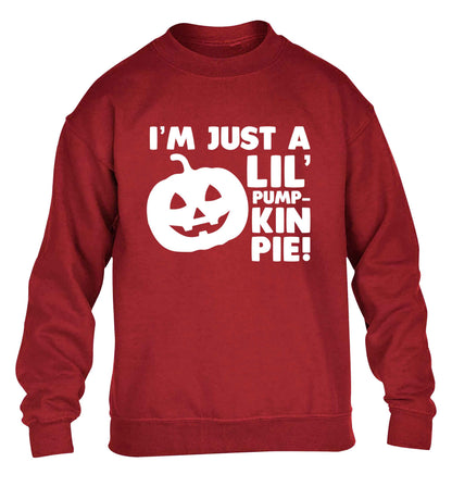 I'm just a lil' pumpkin pie children's grey sweater 12-13 Years