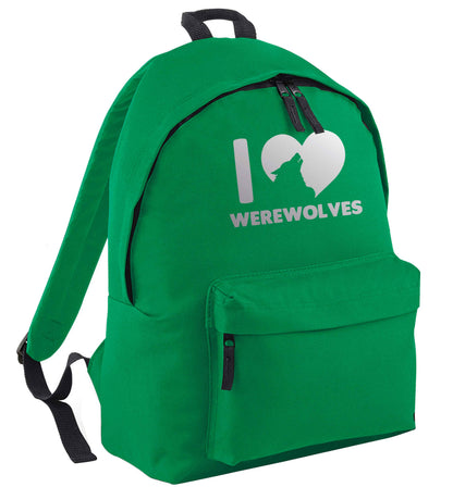 I love werewolves green adults backpack
