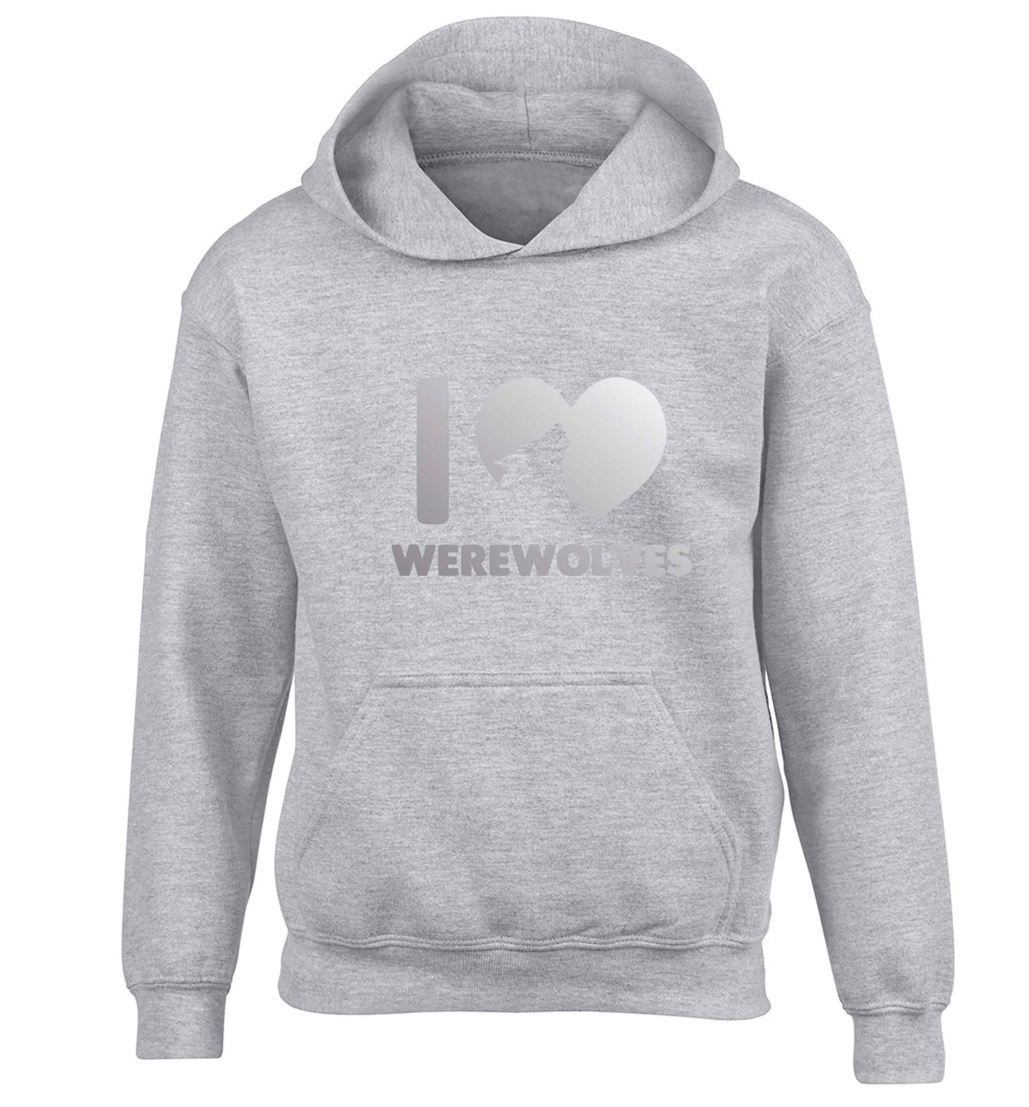 I love werewolves children's grey hoodie 12-13 Years