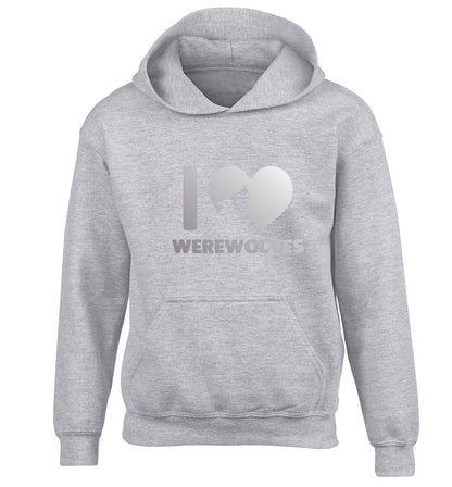 I love werewolves children's grey hoodie 12-13 Years