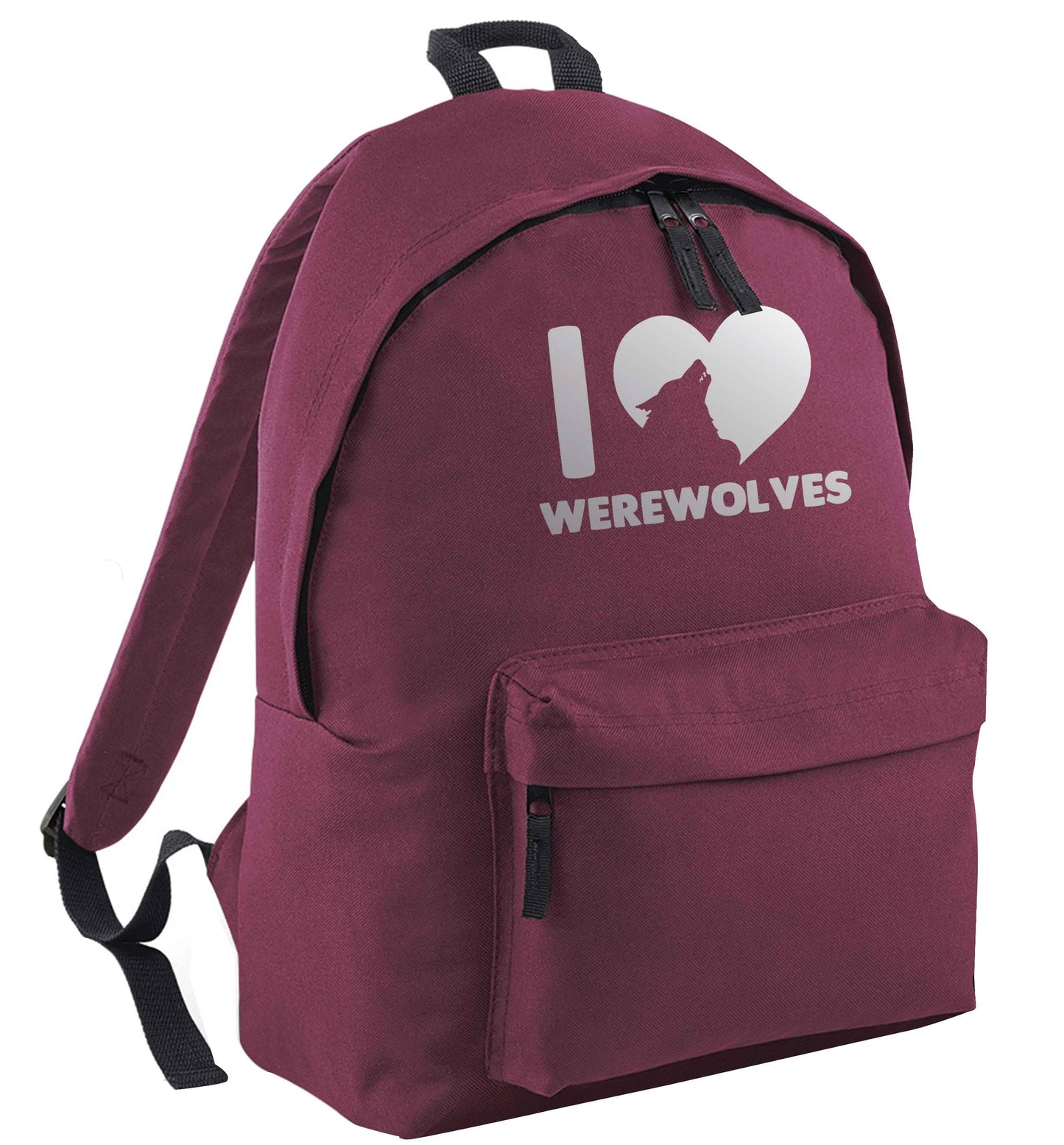 I love werewolves black adults backpack