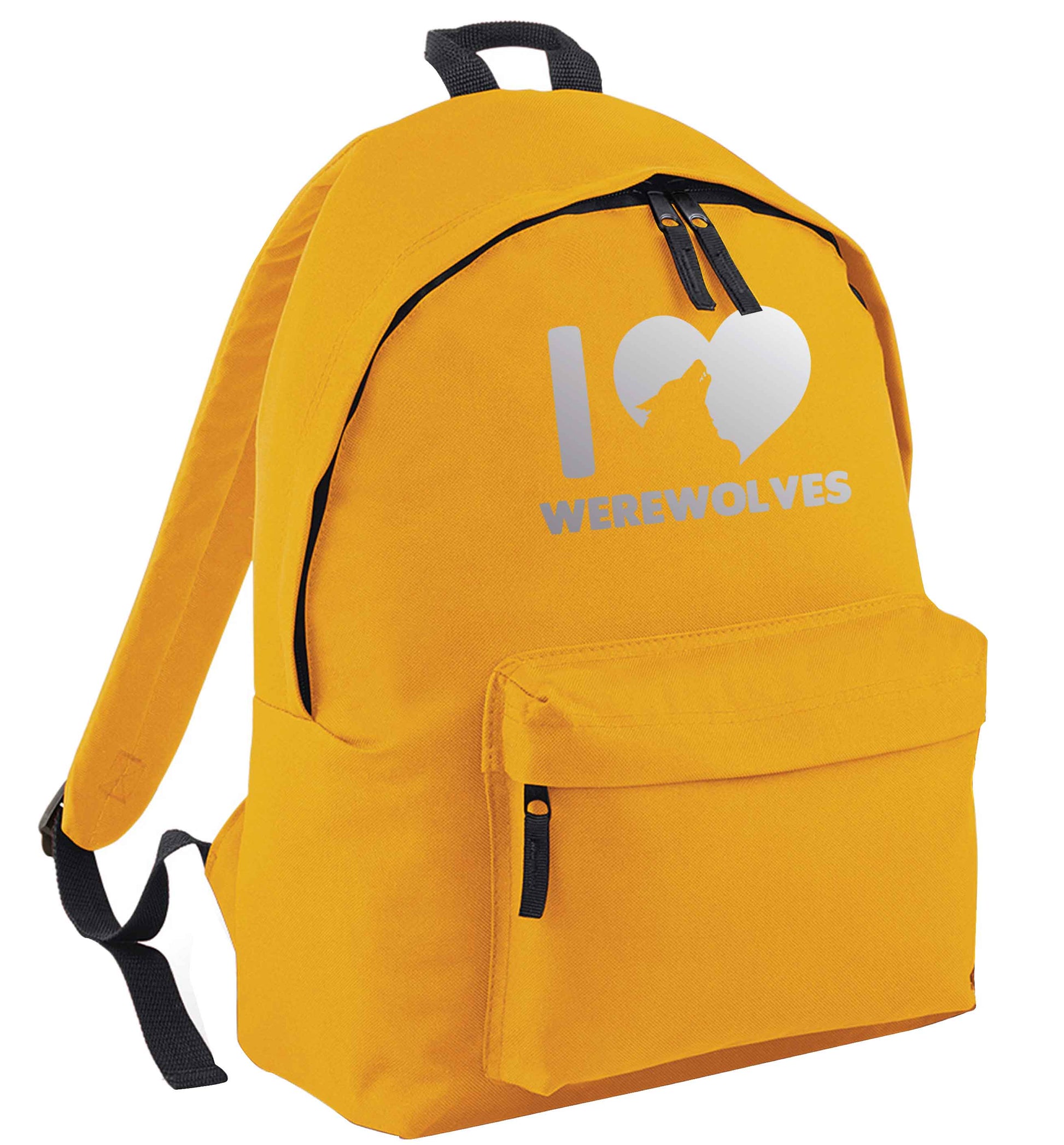 I love werewolves mustard adults backpack