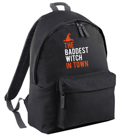 Badest witch in town black adults backpack