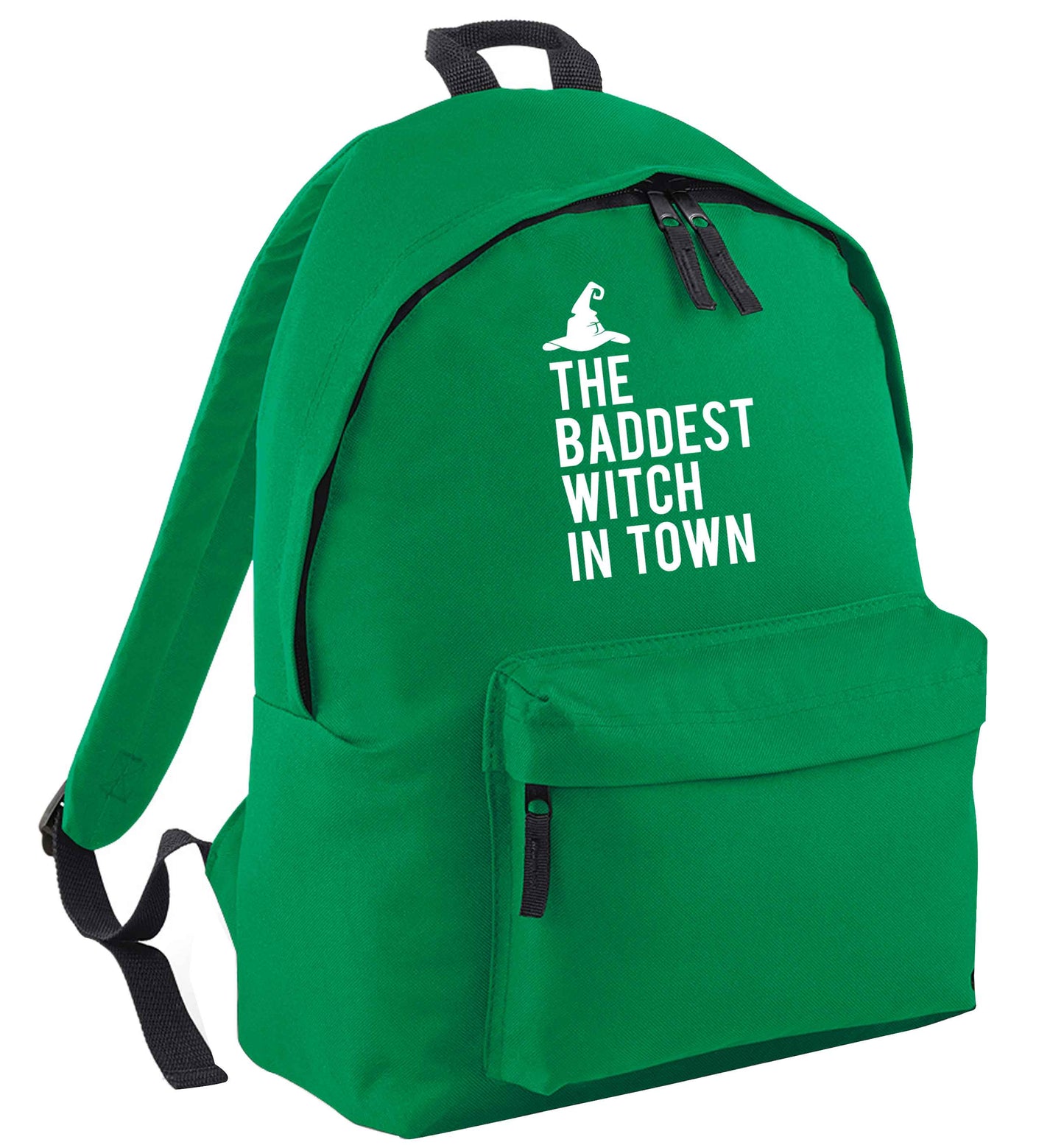 Badest witch in town green adults backpack
